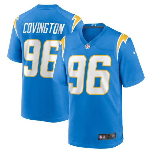 03A17DA7-63EC-A32A-2EBC-C6A9FBC58841 Men's Los Angeles Chargers Christian Covington Nike Powder Blue Team Game Jersey