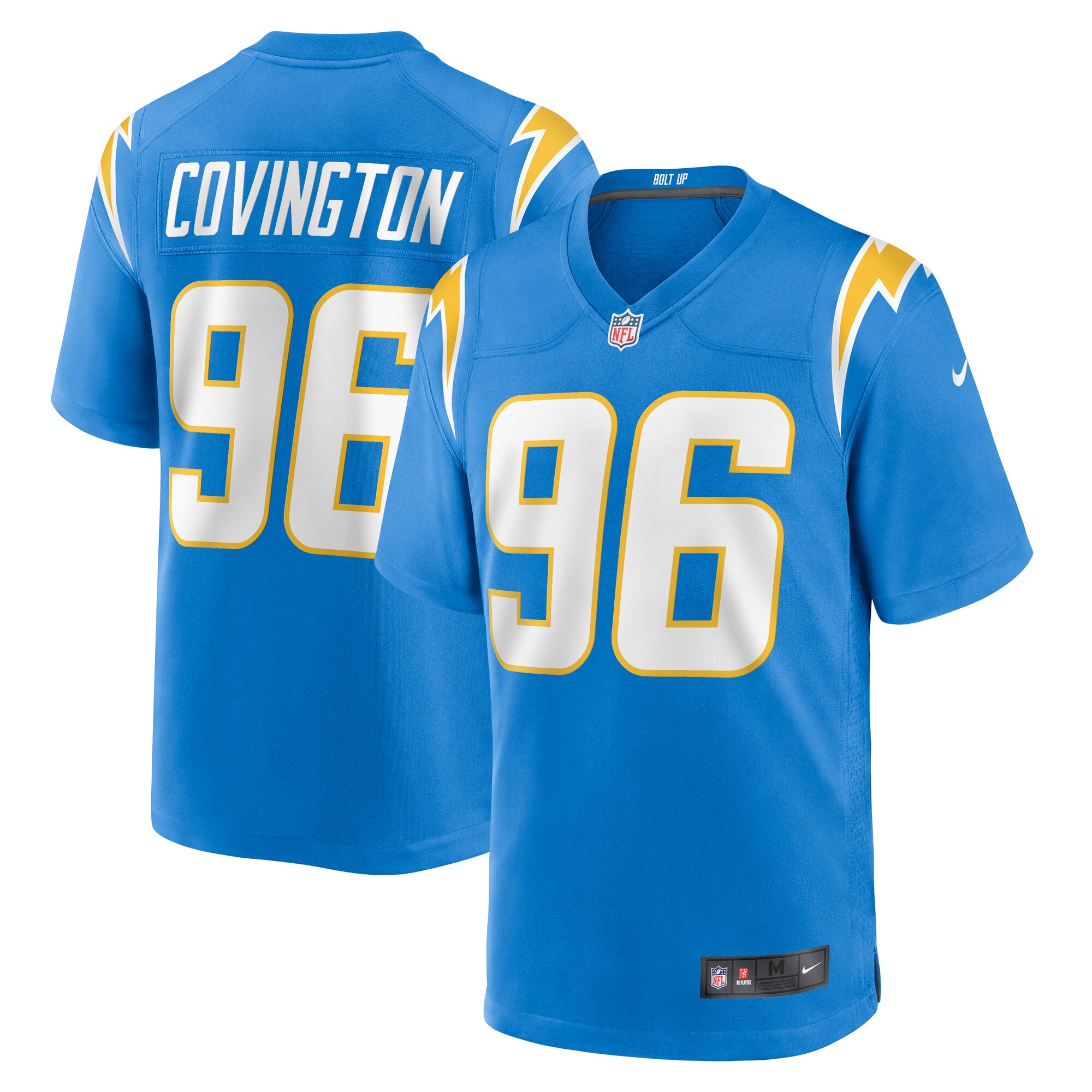 03A17DA7-63EC-A32A-2EBC-C6A9FBC58841 Men's Los Angeles Chargers Christian Covington Nike Powder Blue Team Game Jersey