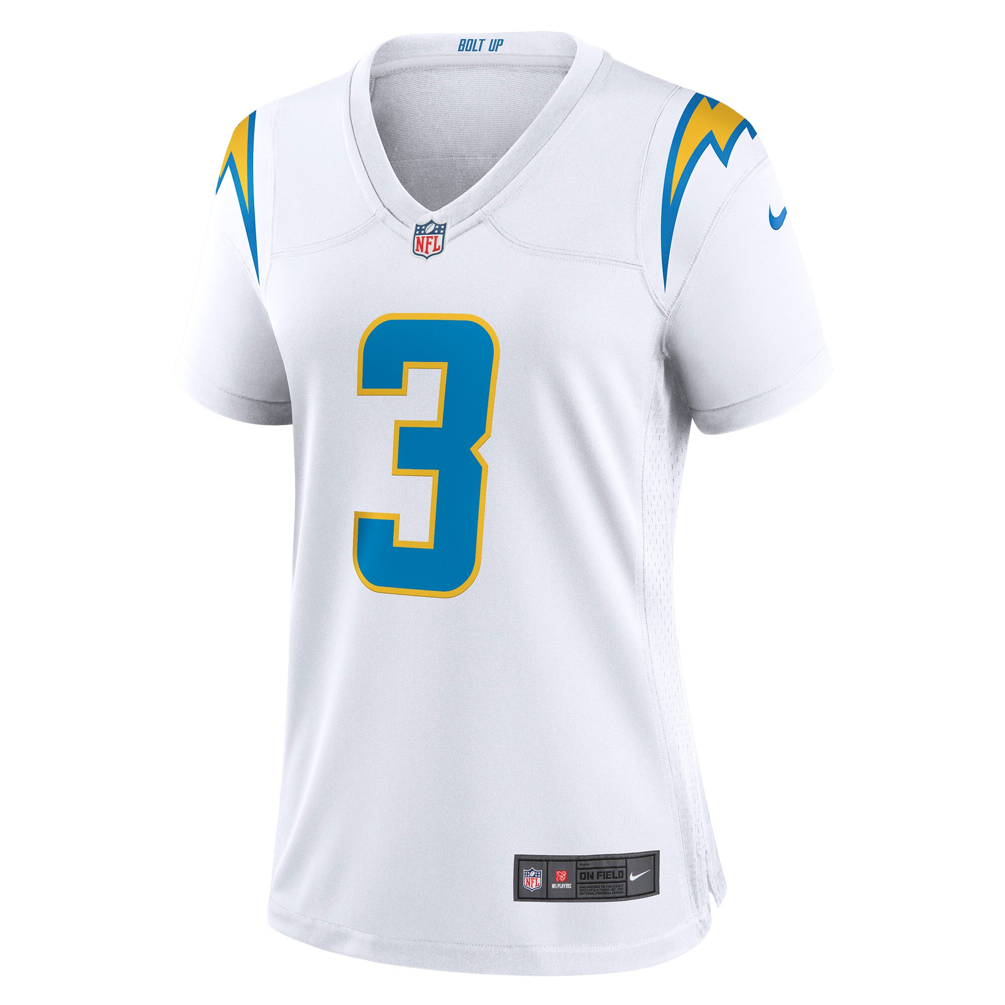 06F4A12D-6685-9380-CCB7-4F4817608C41 Women's Los Angeles Chargers Derwin James Jr. Nike White Game Jersey