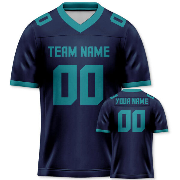 0C9EB7BD-773F-98A9-9989-6C23A26D2D4D Custom Navy Aqua Mesh Authentic Football Jersey