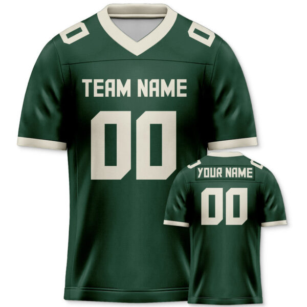 153E1F6A-4FDC-AA6A-AC4E-023B18B4CC4E Custom Kelly Green Cream Mesh Authentic Football Jersey