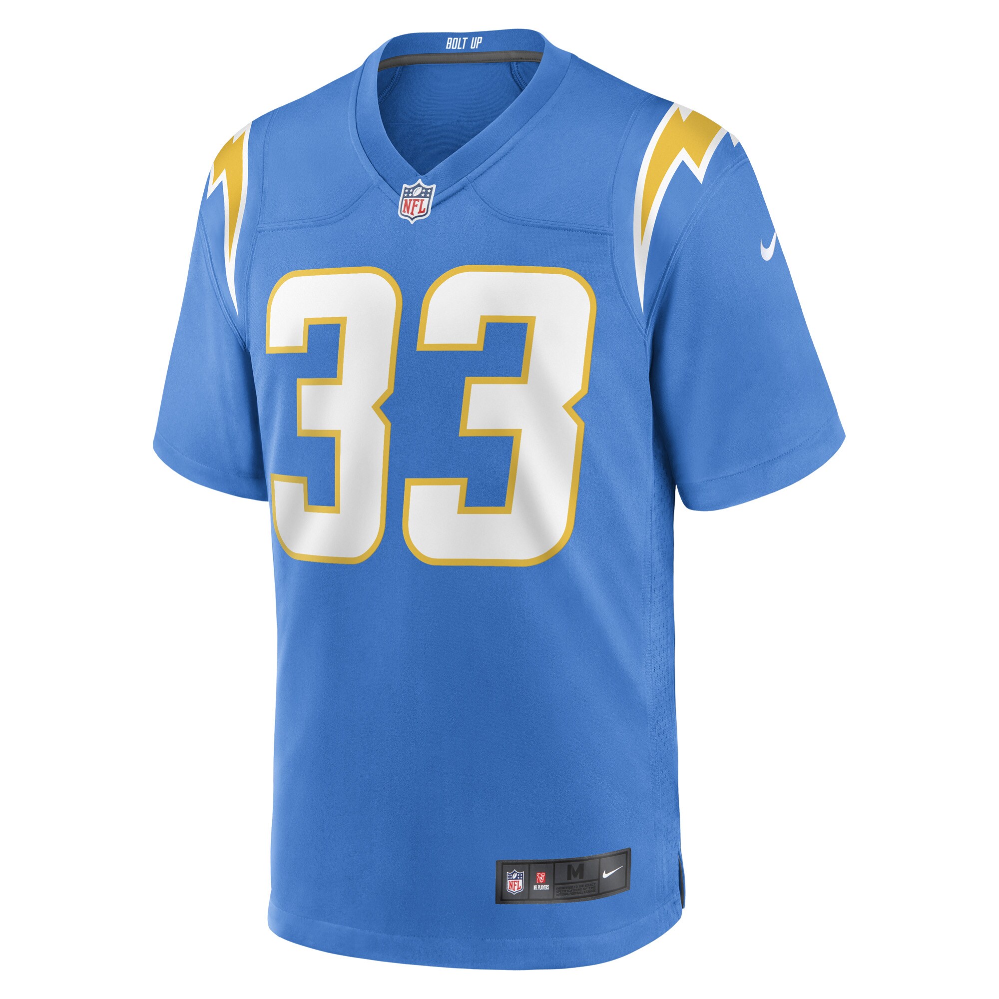 23C6DD15-2E4C-ED21-3A63-407DE8EECE9F Men's Los Angeles Chargers Deane Leonard Nike Powder Blue Game Player Jersey