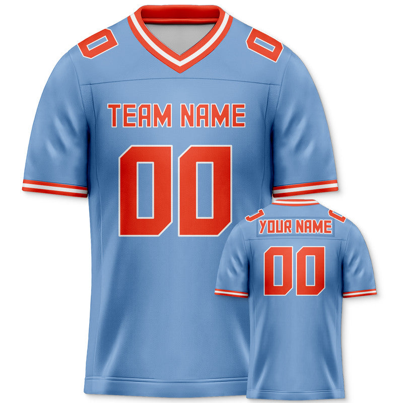 28A04A5A-71E2-1343-A72F-950475BBA919 Custom Light Blue Orange Mesh Authentic Football Jersey
