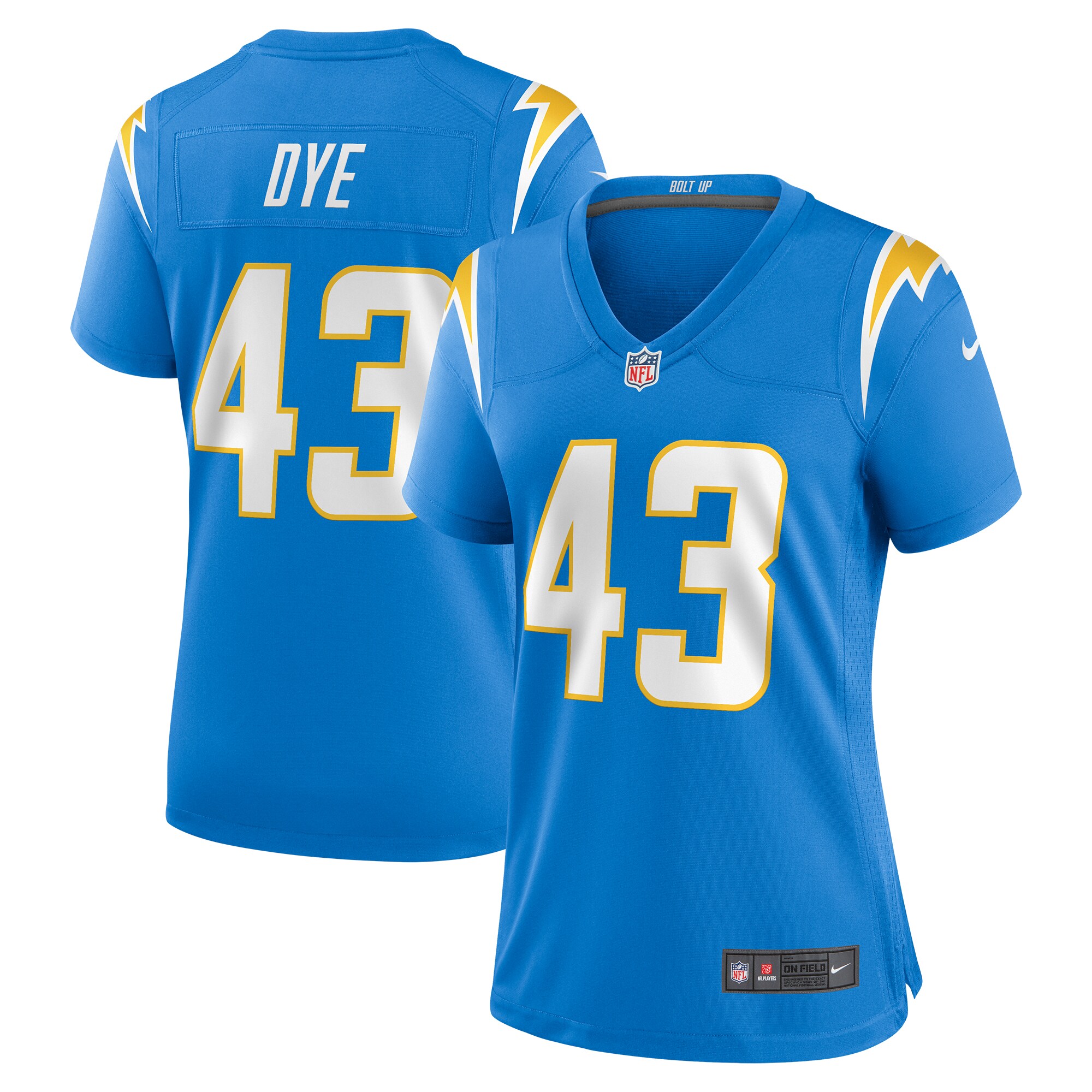 2C5E52EA-8546-A81C-6314-58328963D34E Women's Los Angeles Chargers Troy Dye Nike Powder Blue Game Jersey