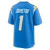 Men's Los Angeles Chargers Quentin Johnston Nike Powder Blue  Game Player Jersey