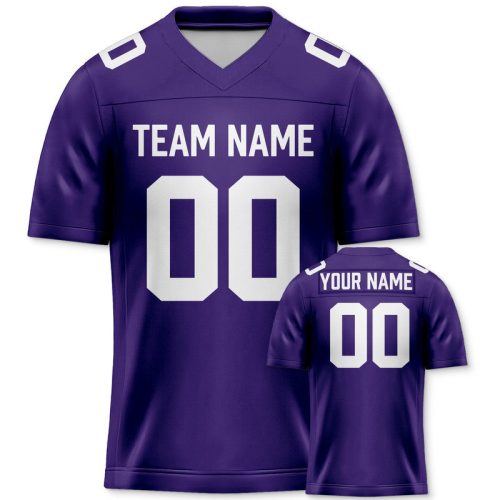 4C787589-3679-591A-4A22-D0E125EACD06 Custom Purple White Authentic Football Jersey