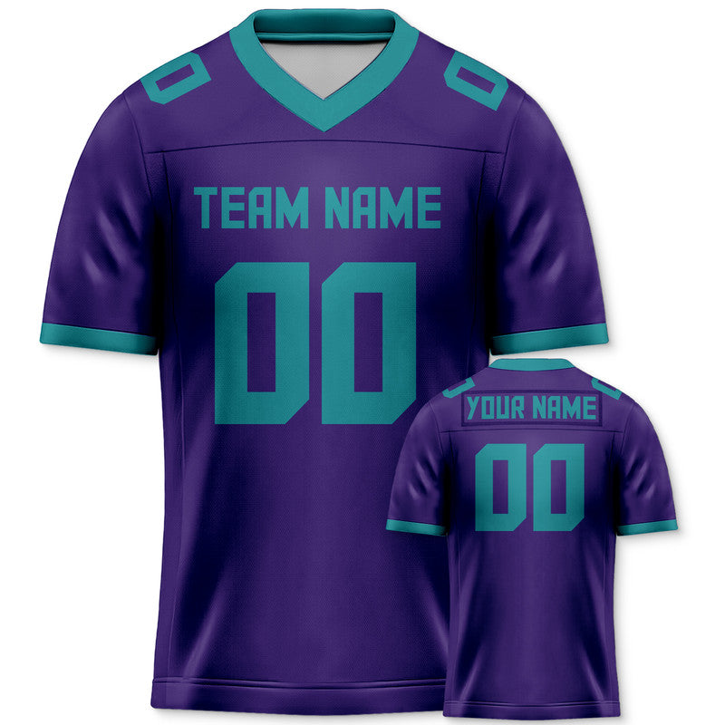 4E66DF60-7696-61F1-A908-7FE3AE83900A Custom Purple Aqua Mesh Authentic Football Jersey1