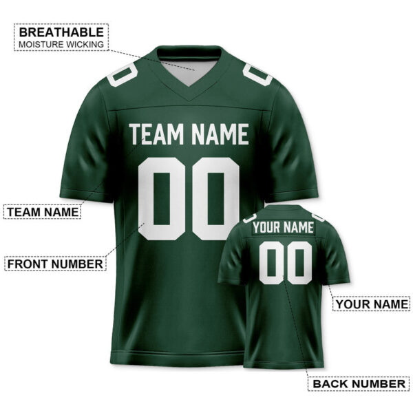 5D81FBA6-1359-188A-3000-D07C799C2F84 Custom Kelly Green White Authentic Football Jersey