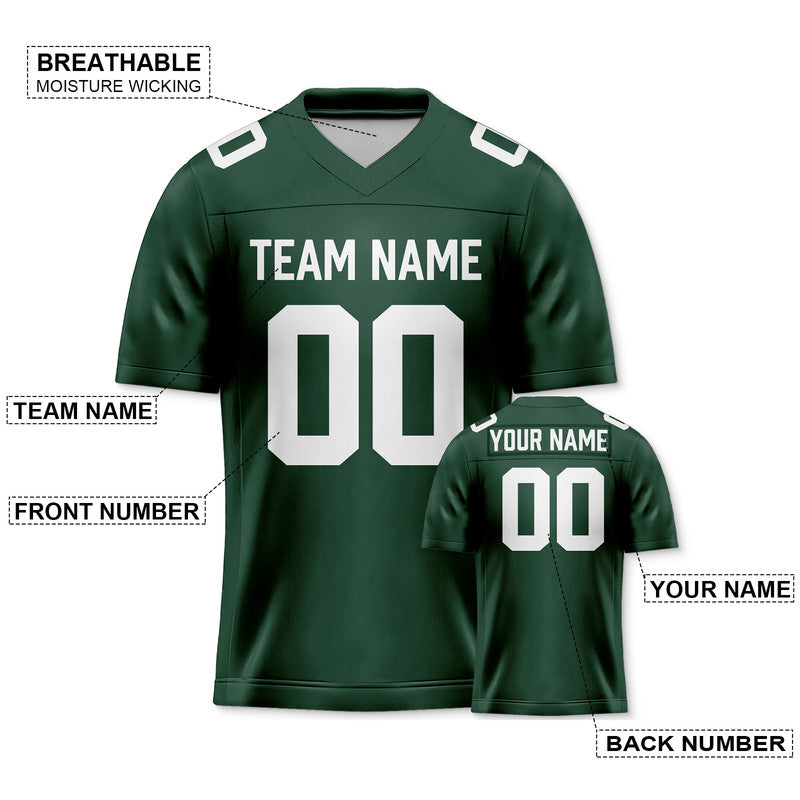 5D81FBA6-1359-188A-3000-D07C799C2F84 Custom Kelly Green White Authentic Football Jersey