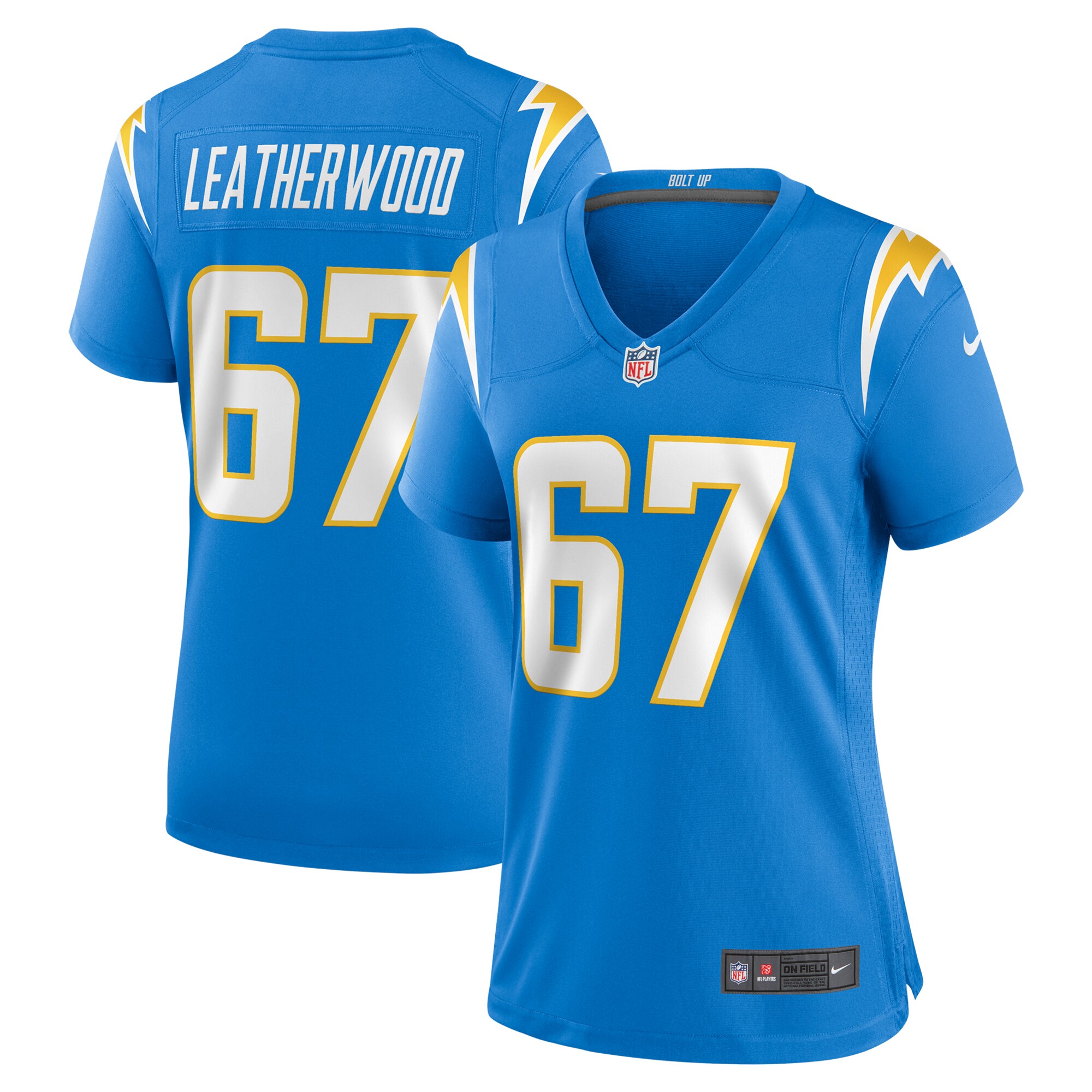 Women's Los Angeles Chargers Alex Leatherwood Nike  Powder Blue Team Game Jersey