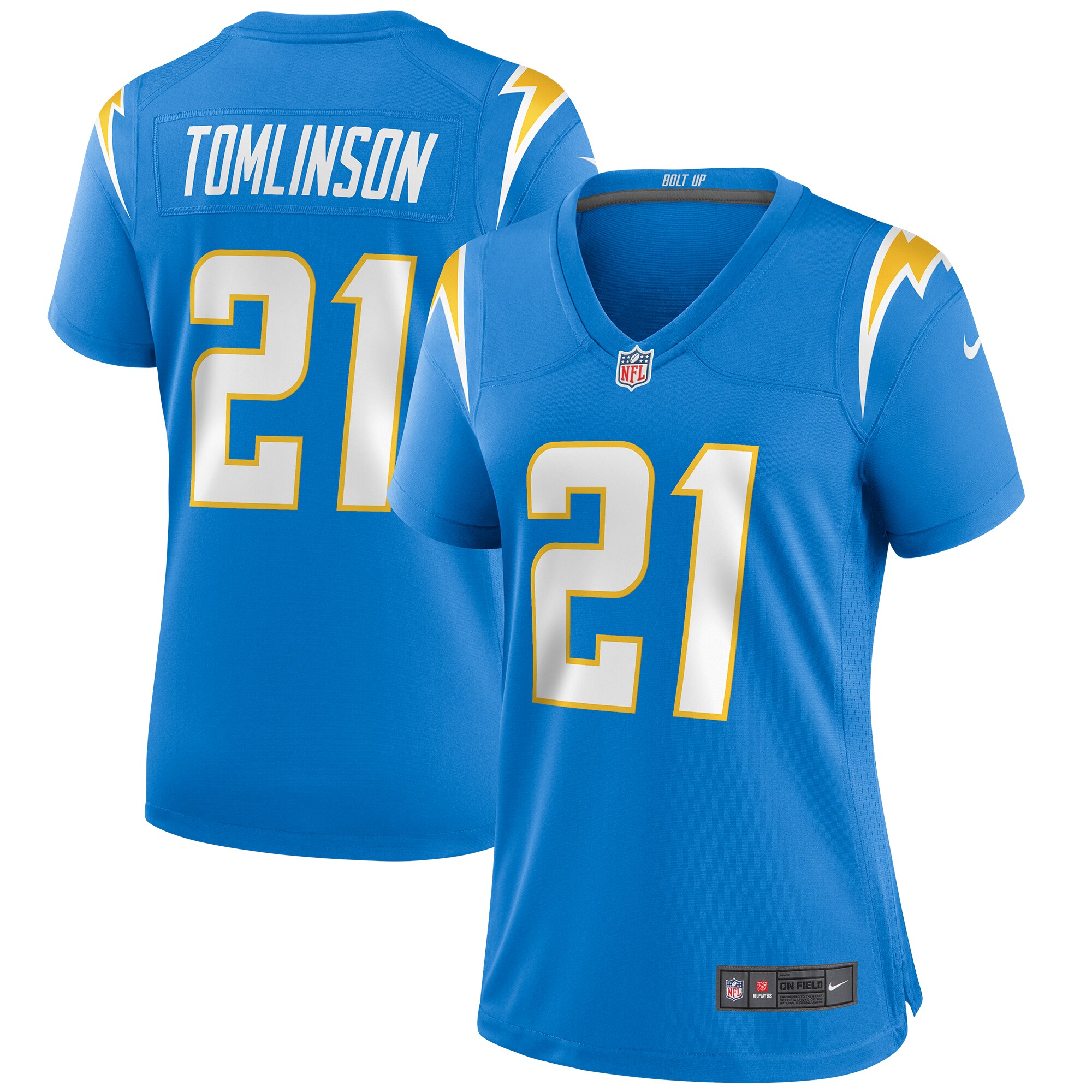 65A71EEB-615A-3F5A-B257-EC404209E4D0 Women's Los Angeles Chargers LaDainian Tomlinson Nike Powder Blue Game Retired Player Jersey
