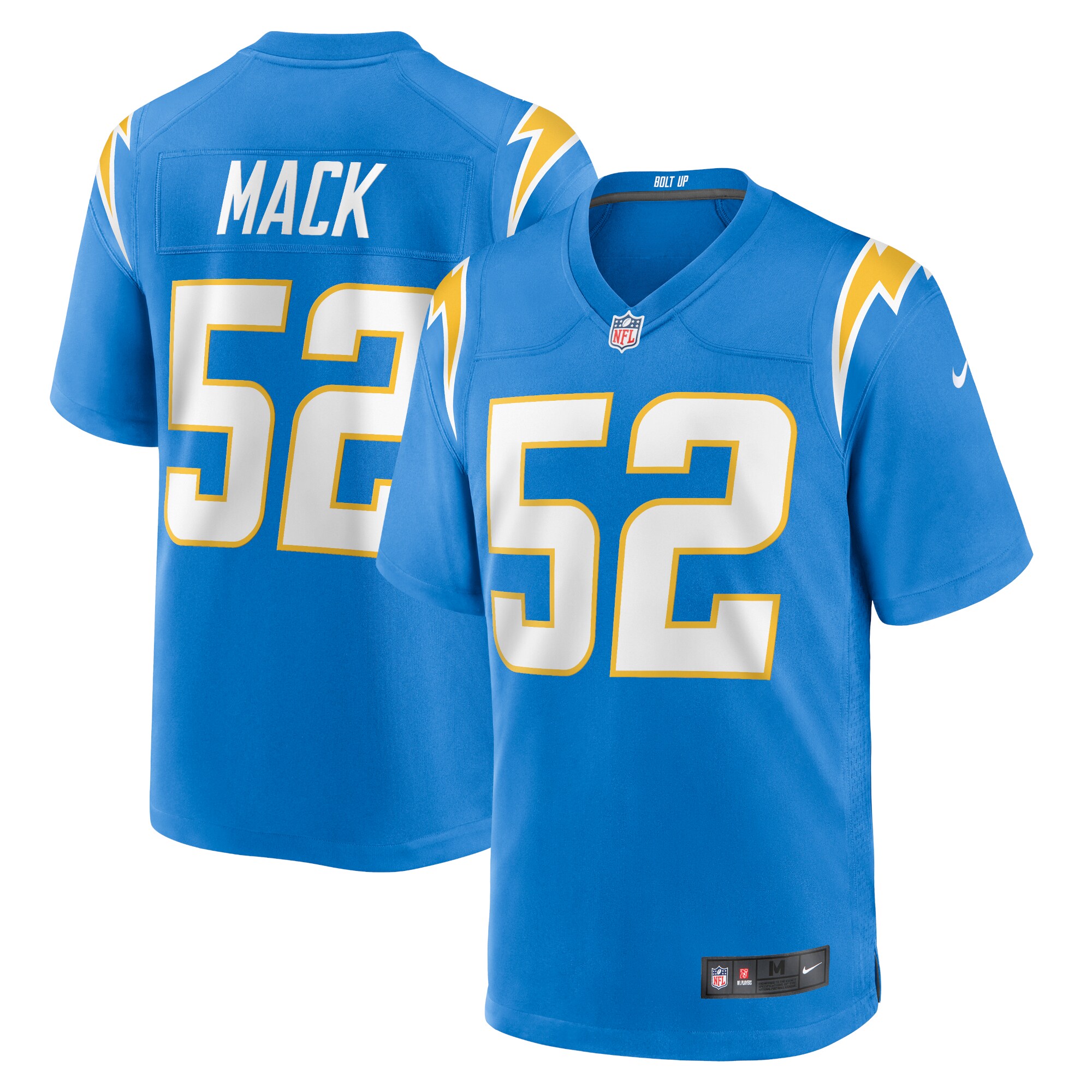 66B669B3-A70B-1009-DD54-B6E6AA4E2193 Men's Los Angeles Chargers Khalil Mack Nike Powder Blue Game Jersey
