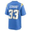 6B9A6D13-1707-D0C3-547D-F473304E5BAE Men's Los Angeles Chargers Deane Leonard Nike Powder Blue Game Player Jersey