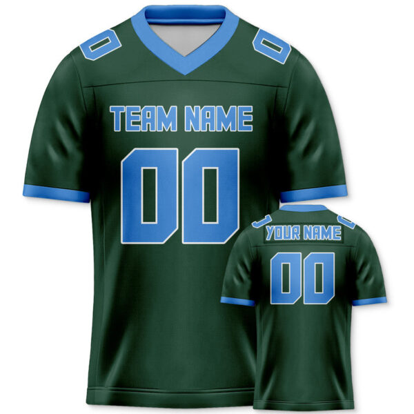 6DFD9A42-0F9B-6AC7-2530-1A298C21346C Custom Kelly Green Light Blue Mesh Authentic Football Jersey