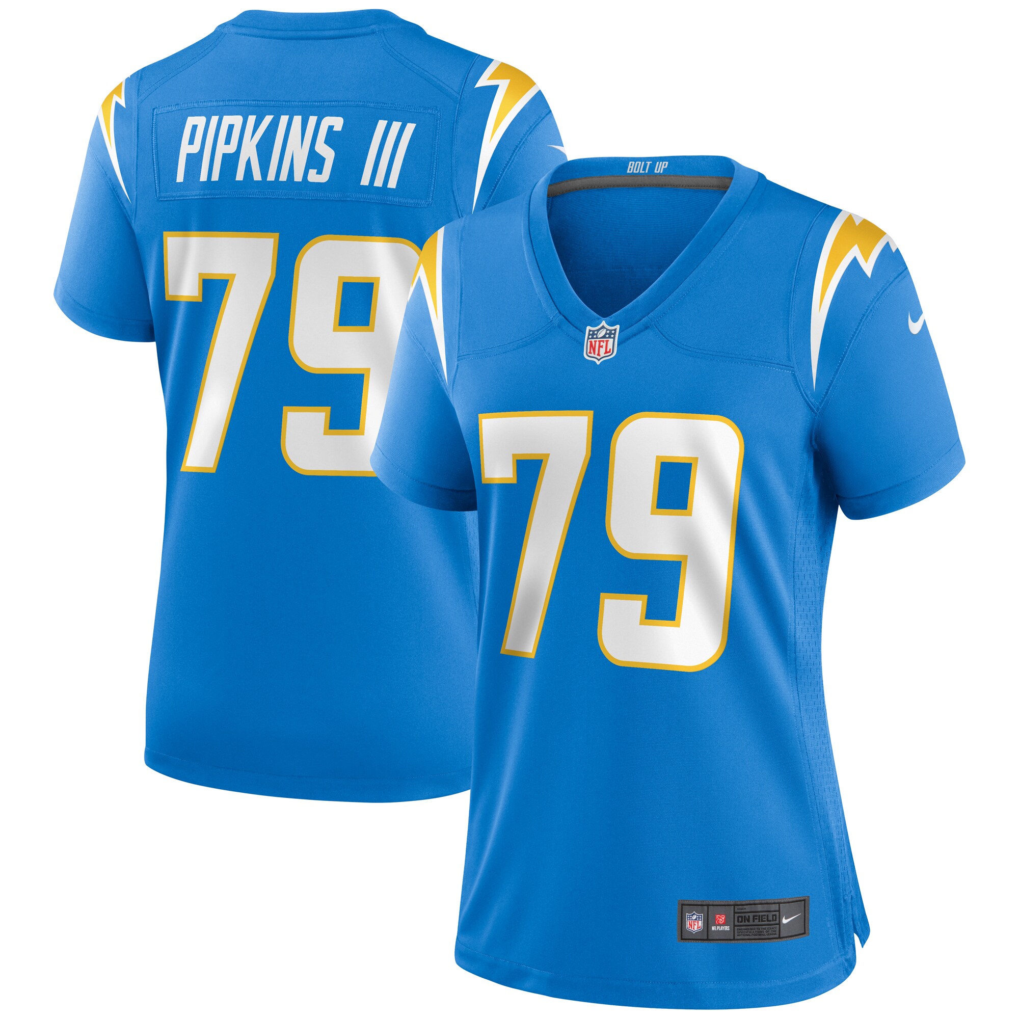 7BC6F2E0-3370-3B8C-5B20-9EF03B7F2BC8 Women's Los Angeles Chargers Trey Pipkins III Nike Powder Blue Game Jersey