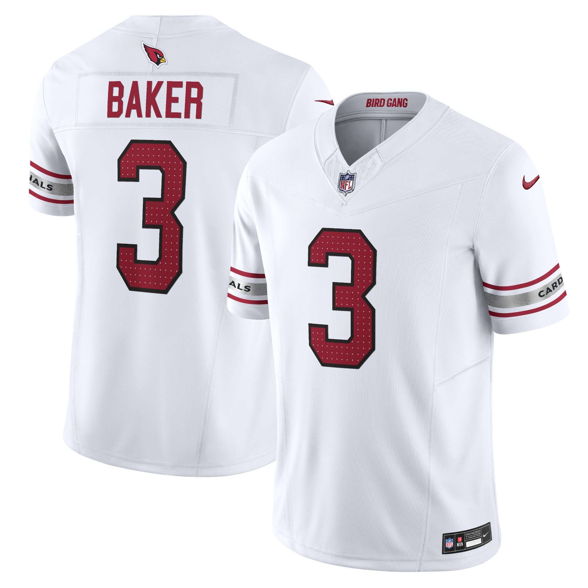 7CFD1839-C9C0-6317-43DE-0368F8E7070E Men's Arizona Cardinals Budda Baker Nike White Vapor F.U.S.E. Limited Jersey