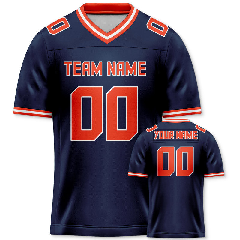 824B2AEA-8916-D667-0278-94F786EB051C Custom Navy Orange Mesh Authentic Football Jersey