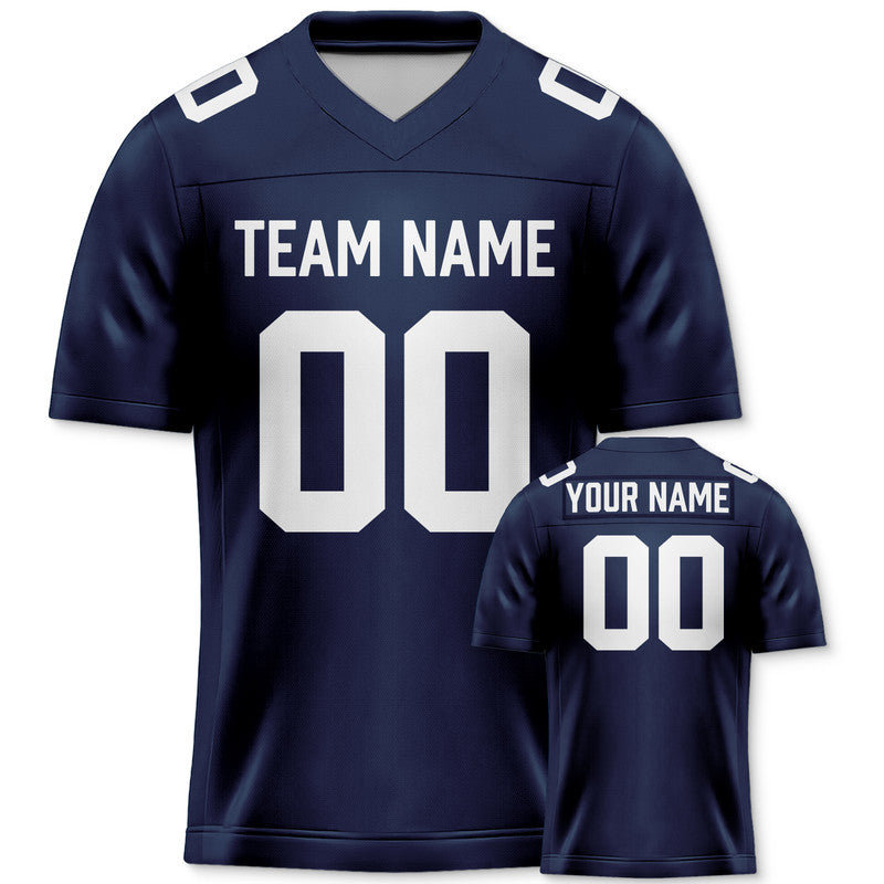 8412FAD5-A520-A753-2EED-74D263D702D8 Custom Navy White Authentic Football Jersey