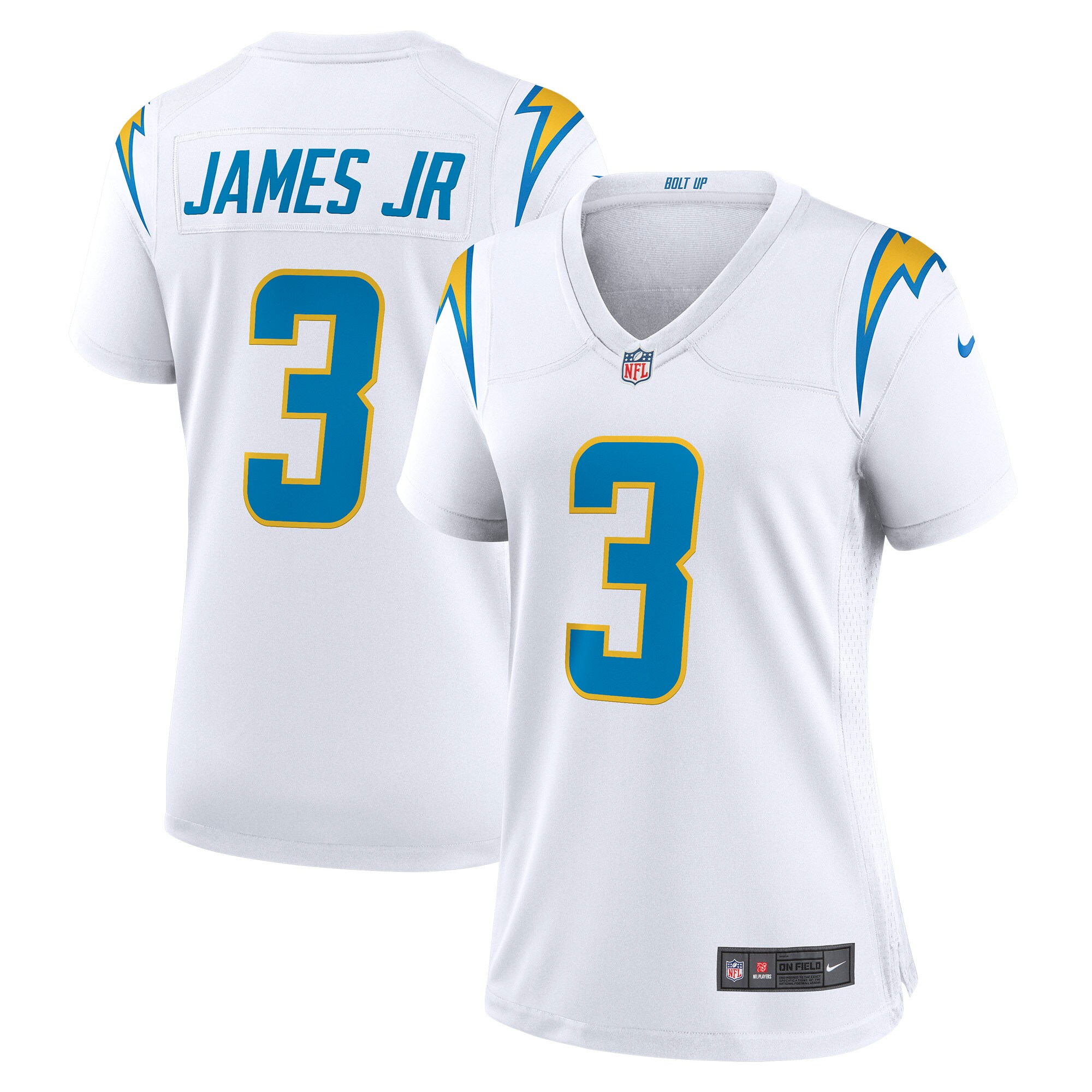 ACEB5CF9-A1BE-F2EC-0694-7A01D615B44E Women's Los Angeles Chargers Derwin James Jr. Nike White Game Jersey