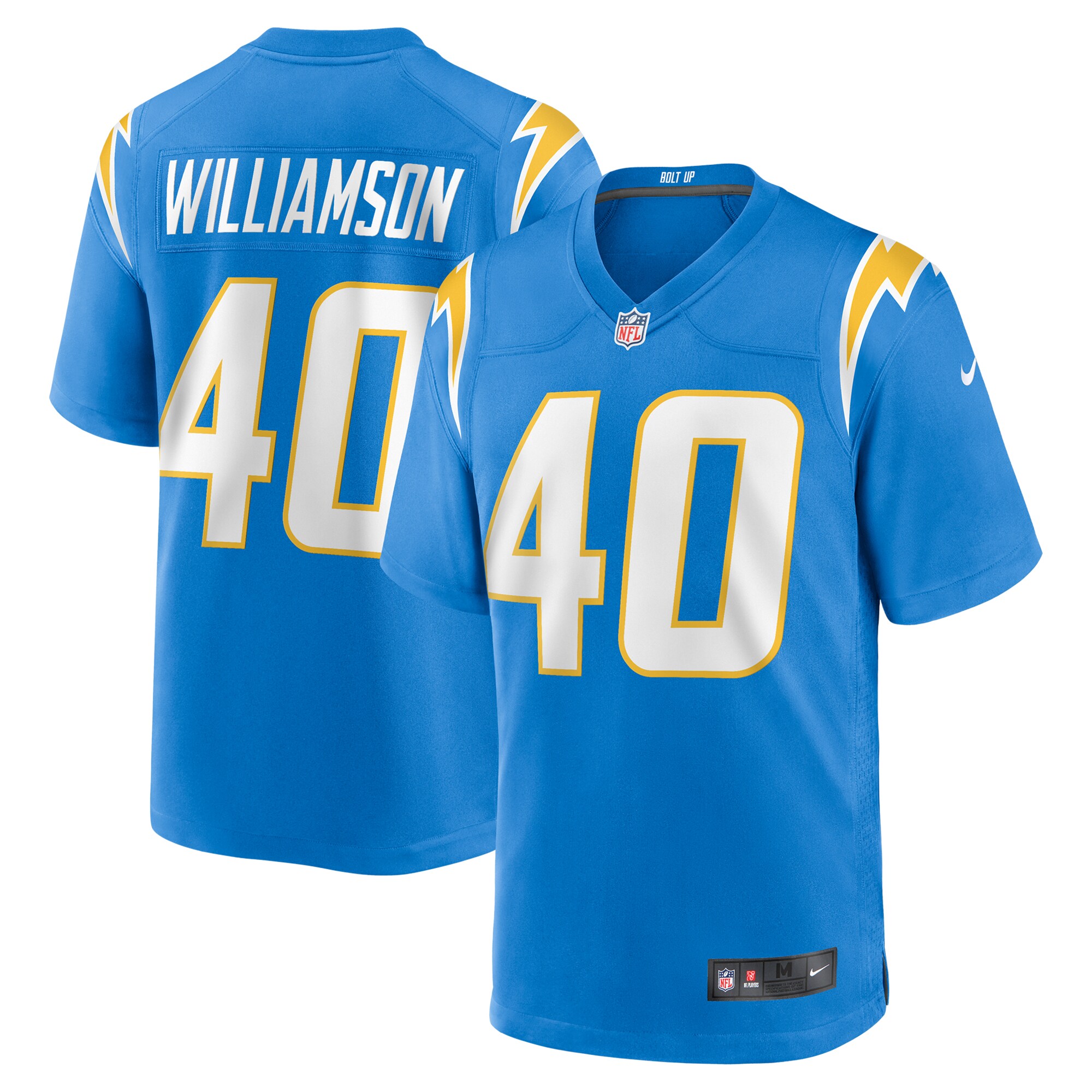 B3CAA2A1-2749-F1E7-CAFD-8F8D1D22A46E Men's Los Angeles Chargers Kendall Williamson Nike Powder Blue Team Game Jersey