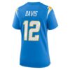 Women's Los Angeles Chargers Derius Davis Nike Powder Blue Team Game Jersey