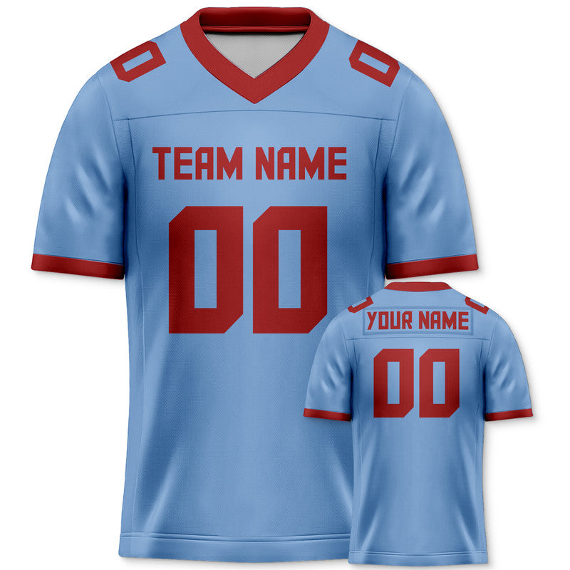 C5AA4F03-C23D-011A-F0D2-67858CD562B1 Custom Light Blue Red Mesh Authentic Football Jersey
