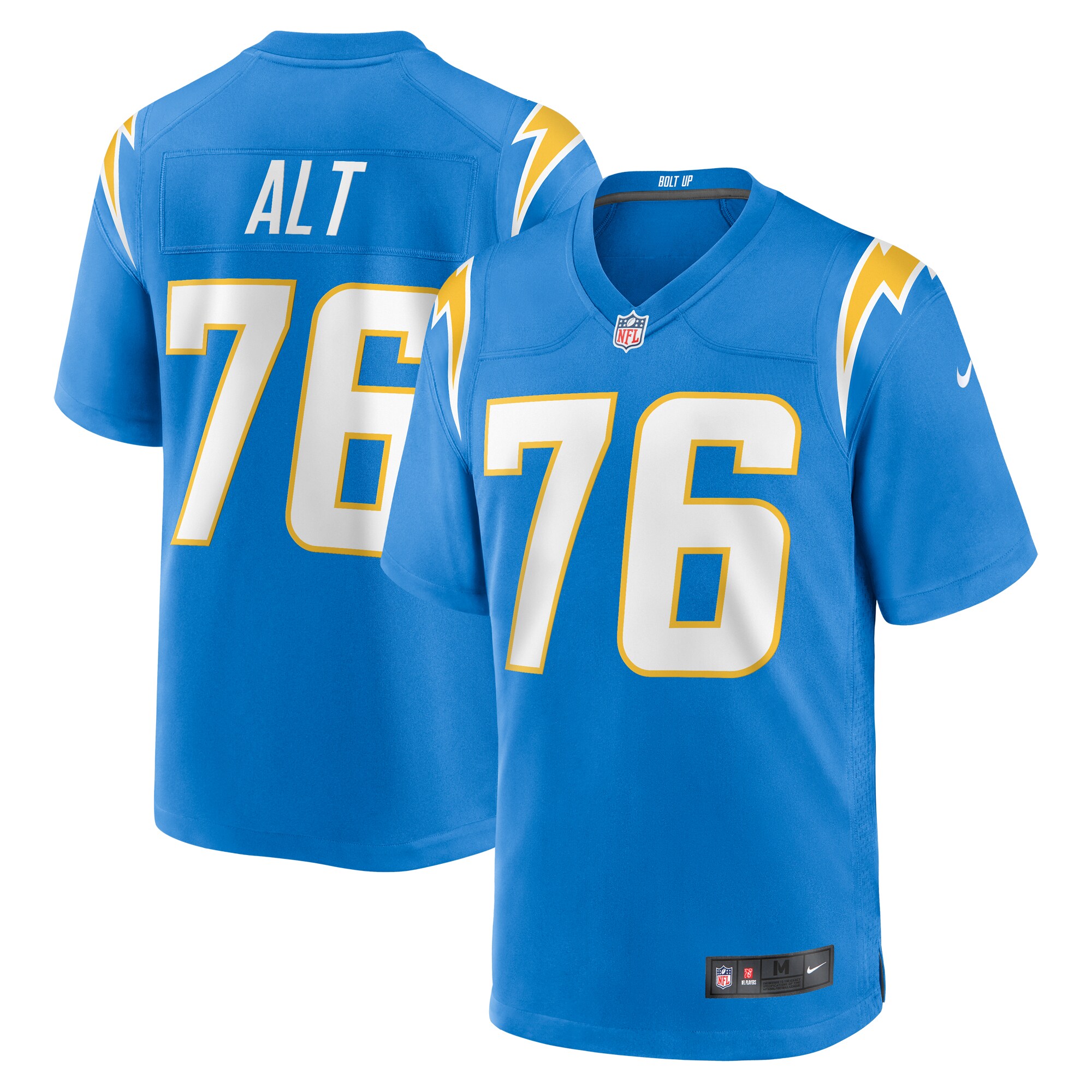 C8BBE436-0266-729F-3FF8-11DA9E4CEE61 Men's Los Angeles Chargers Joe Alt Nike Powder Blue Player Game Jersey