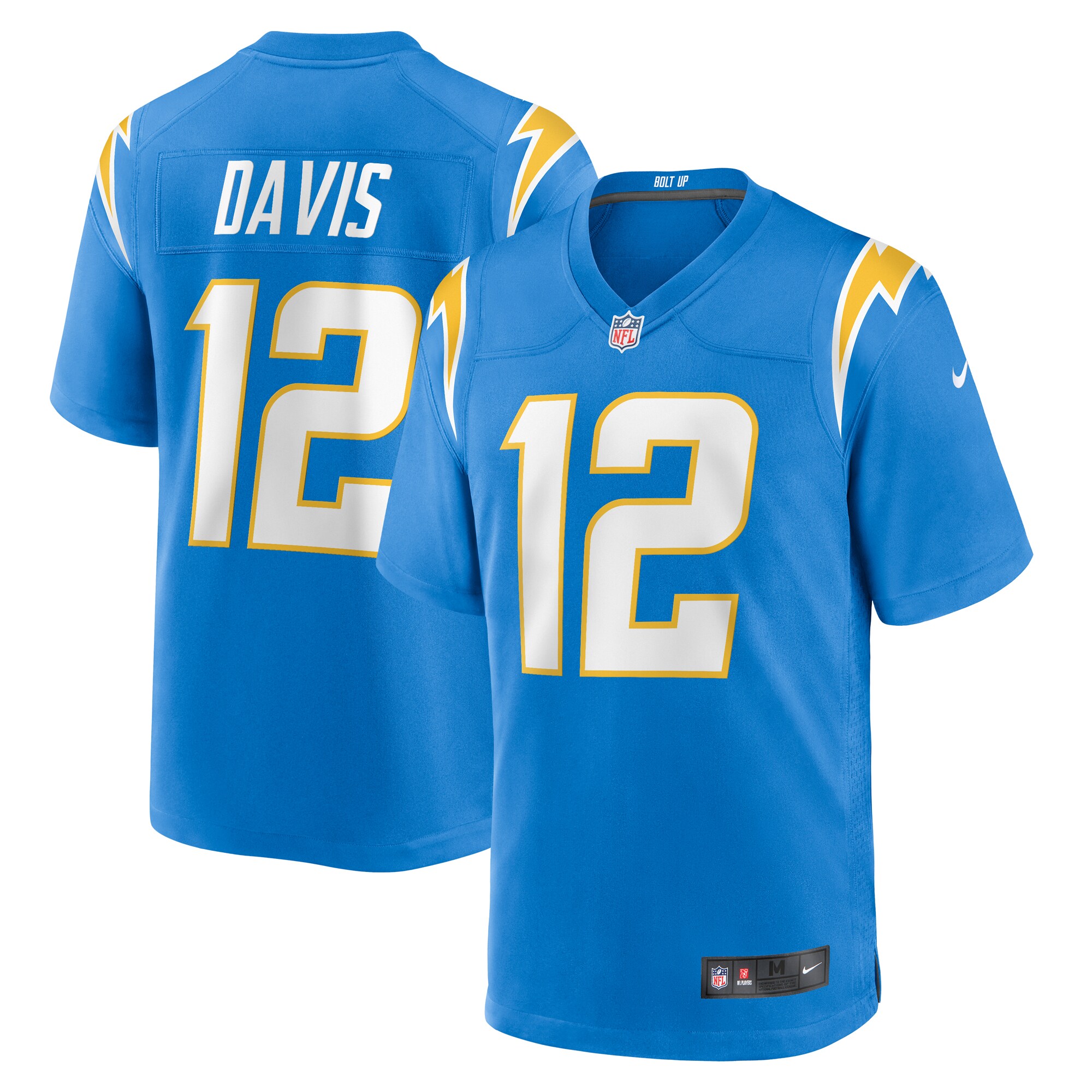 Men's Los Angeles Chargers Derius Davis Nike Powder Blue Team Game Jersey