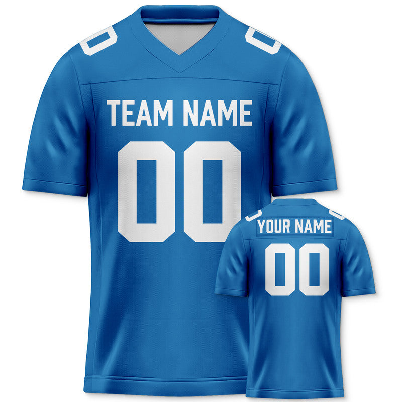 CC770B94-31CB-A9C4-AD4B-B9A2769168DA Custom Blue White Mesh Authentic Football Jersey1