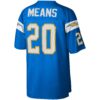 D811B375-6219-823A-0D16-D1797EF7175D Men's Los Angeles Chargers Natrone Means Mitchell & Ness Powder Blue Legacy Replica Jersey