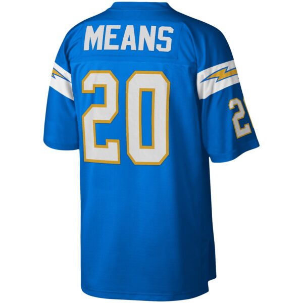 D811B375-6219-823A-0D16-D1797EF7175D Men's Los Angeles Chargers Natrone Means Mitchell & Ness Powder Blue Legacy Replica Jersey