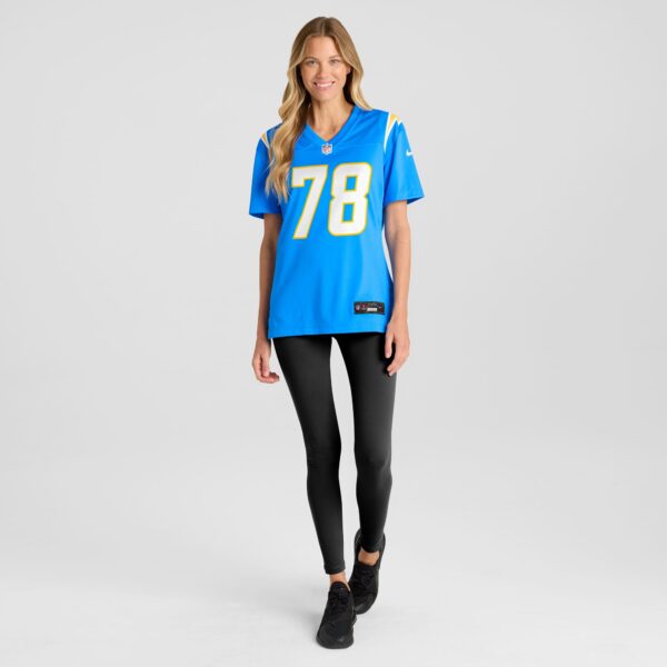 DF8C3FF7-FB51-D9C3-8DD4-1F1552280CBF Women's Los Angeles Chargers Zack Bailey Nike Powder Blue Player Game Jersey