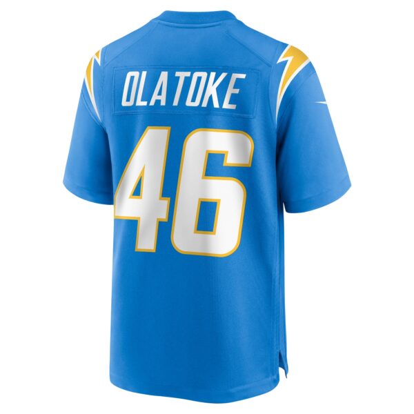 Men's Los Angeles Chargers Praise Olatoke Nike  Powder Blue Team Game Jersey