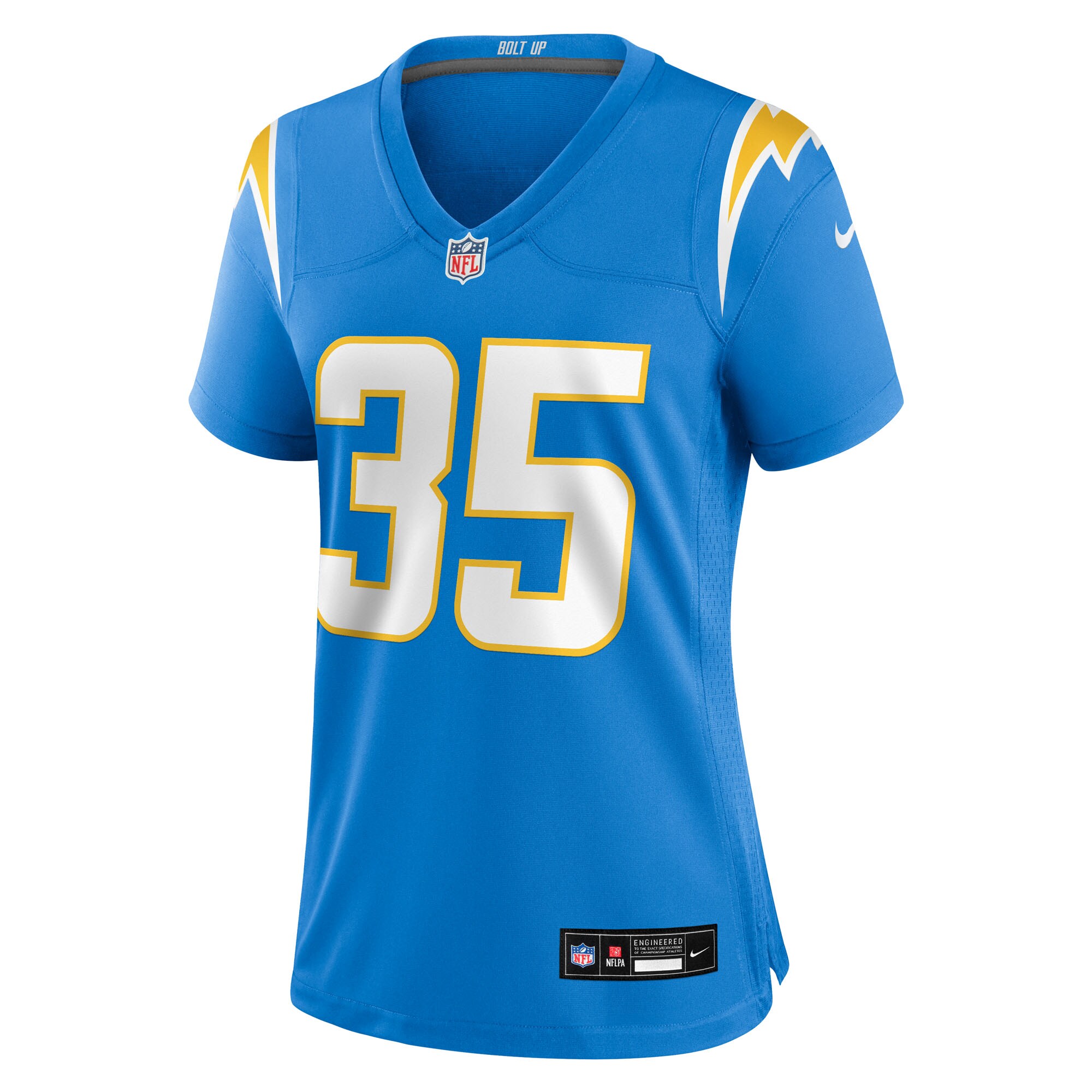 EA888A5B-D6F9-9FD6-FBE3-697E267BA3D4 Women's Los Angeles Chargers Dicaprio Bootle Nike Powder Blue Team Game Jersey