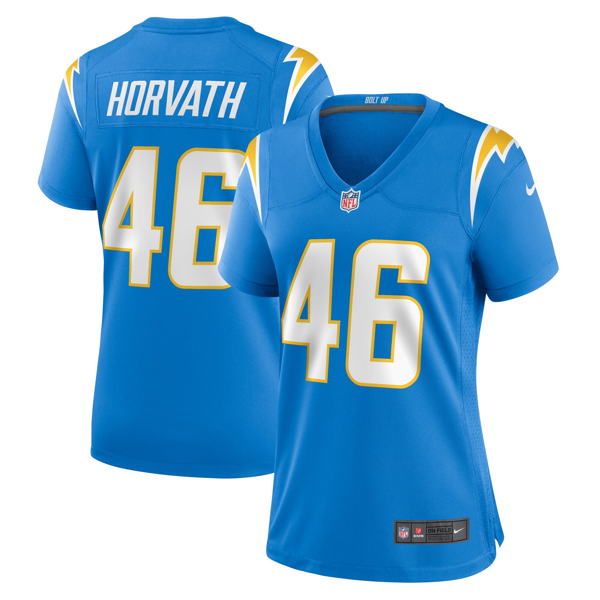 ED8AB464-DC0E-CB32-3C8D-F39AF175BEC0 Women's Los Angeles Chargers Zander Horvath Nike Powder Blue Game Jersey