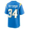 F4244F1C-DC2A-E1F2-F9B6-DFA4148227B5 Men's Los Angeles Chargers Jaret Patterson Nike Powder Blue Team Game Jersey