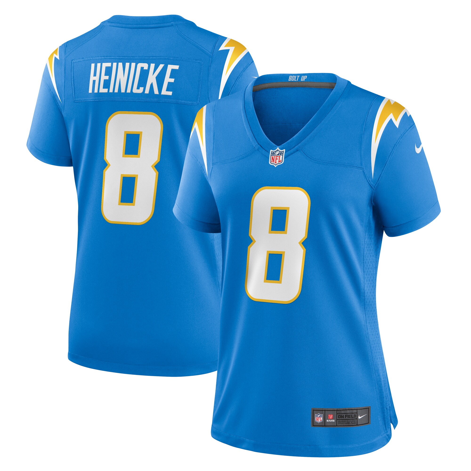 F5A08FC9-E647-1F6B-8ECE-317D2821BE71 Women's Los Angeles Chargers Taylor Heinicke Nike Powder Blue Game Jersey