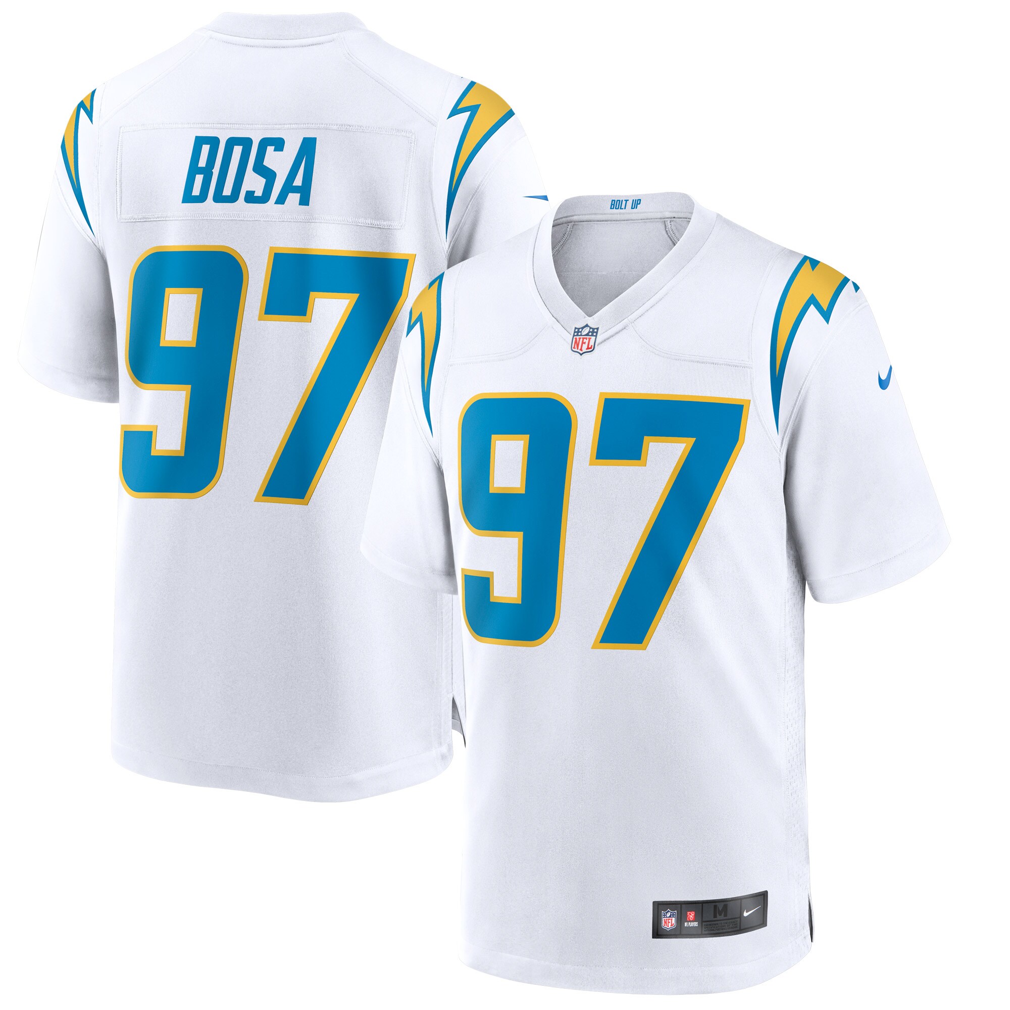FB2B629E-FEDC-E808-4604-7E365CC5BDA6 Men's Los Angeles Chargers Joey Bosa Nike White Game Jersey