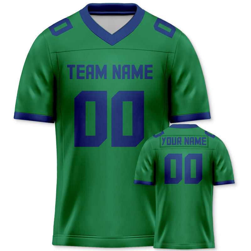 Custom Green Royal Mesh Authentic Football Jersey