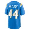 Men's Los Angeles Chargers Scott Matlock Nike  Powder Blue Team Game Jersey
