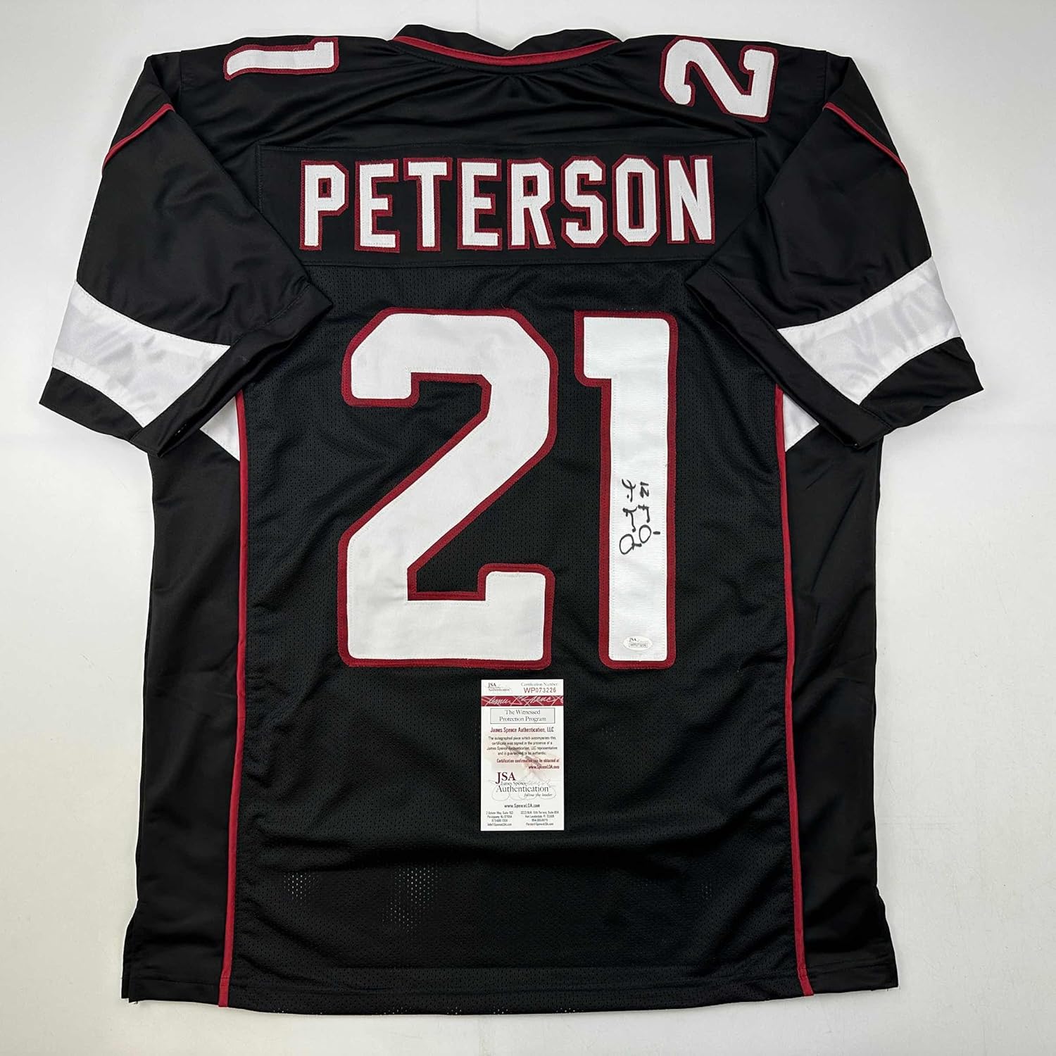 81MYzGQYtaL._AC_SL1500_ Autographed/Signed Patrick Peterson Arizona Black Football Jersey JSA COA